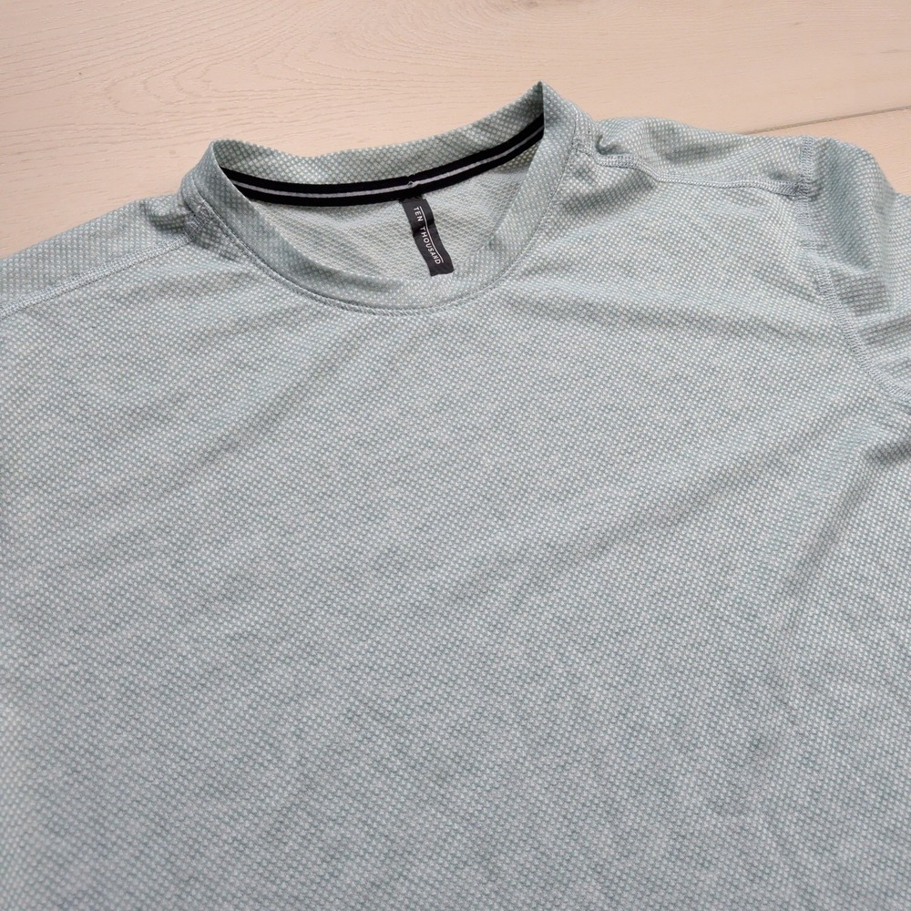 Ten Thousand Interval Shirt Mens XS Light Blueโ Performance Stretch Workout Gym